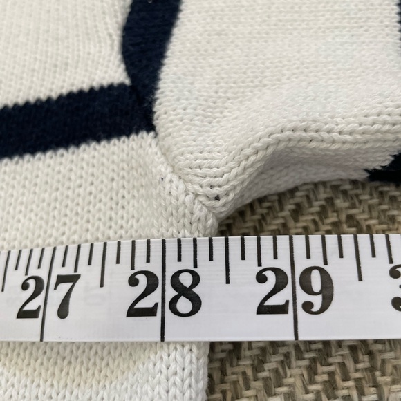 Old Navy Polo Sweater Striped Long Sleeve Cotton White & Blue XXL - Picture 7 of 8